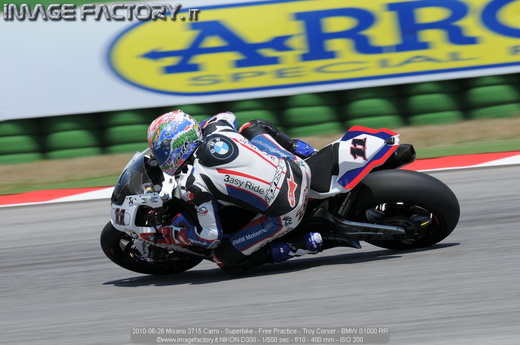 2010-06-26 Misano 3715 Carro - Superbike - Free Practice - Troy Corser - BMW S1000 RR